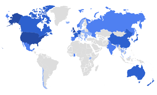 Users by Country Map