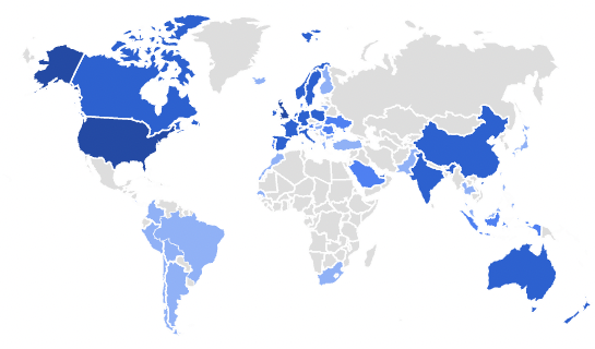 Users by Country Map