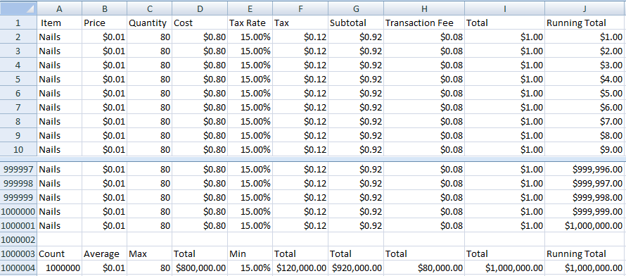 The World's Most Boring Spreadsheet