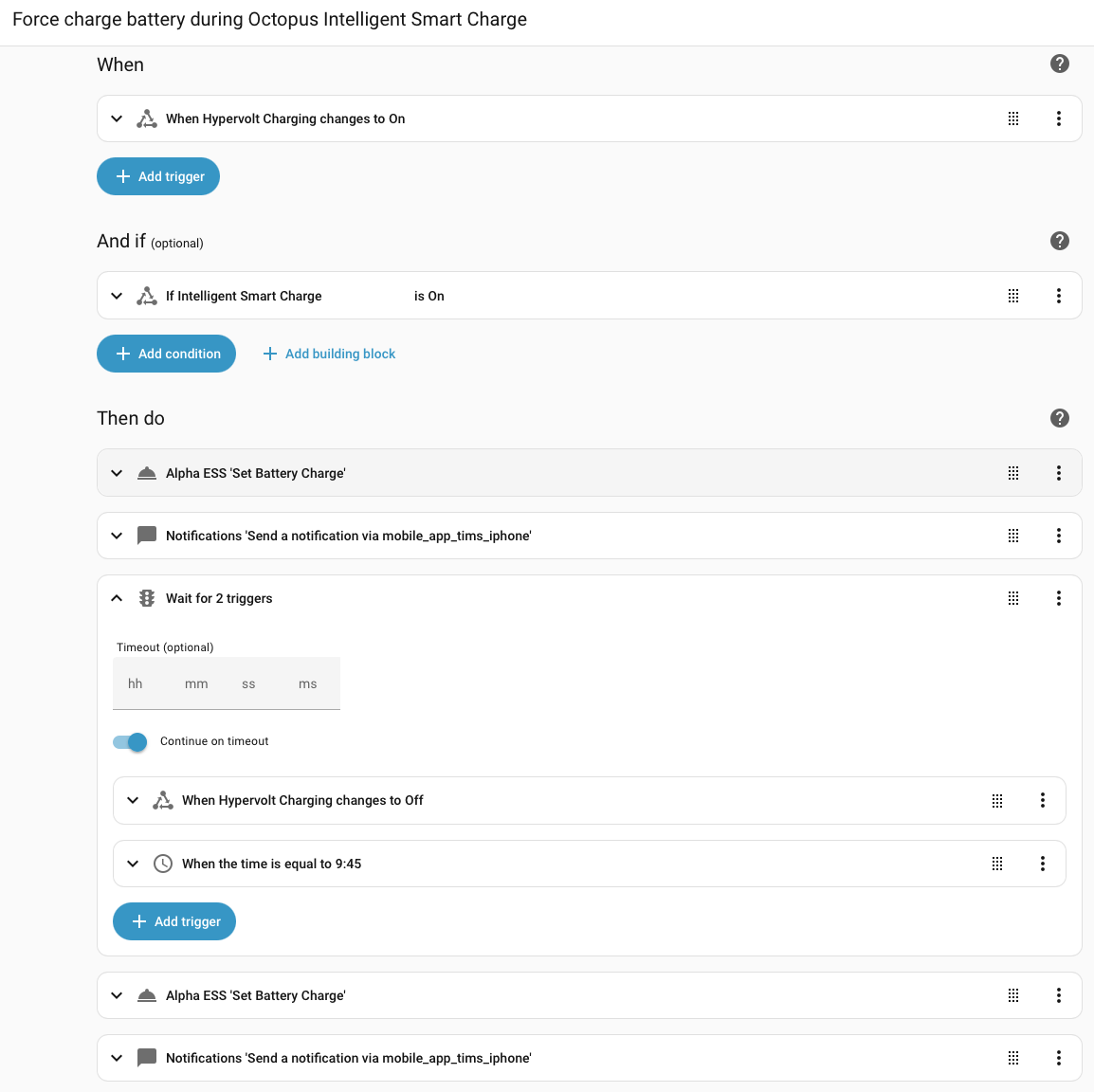 Octopus Peak Hours Charging Automation